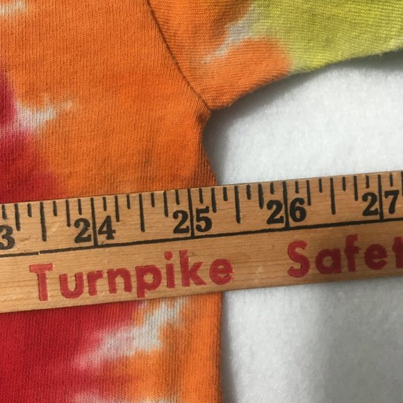 #HH Port & Company Peach Love & Cure Dream Love Tie Dye Multicolor T Shirt 2XL - Picture 4 of 8